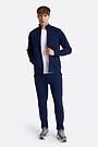Cotton French terry full-zip sweatshirt 4 | BLUE | Audimas