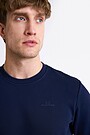 Cotton French terry crewneck sweatshirt 3 | BLUE | Audimas