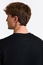 Cotton fleece crewneck sweatshirt 4 | BLACK | Audimas