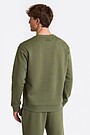 Cotton fleece crewneck sweatshirt 2 | CHAKI | Audimas