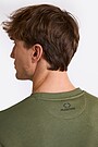 Cotton fleece crewneck sweatshirt 4 | CHAKI | Audimas