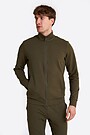 Cotton French terry full-zip sweatshirt 1 | CHAKI | Audimas