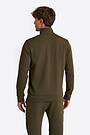 Cotton French terry full-zip sweatshirt 2 | CHAKI | Audimas