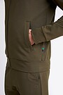 Cotton French terry full-zip sweatshirt 3 | CHAKI | Audimas