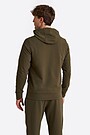 Cotton French terry full-zip hoodie 2 | CHAKI | Audimas