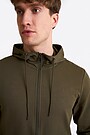 Cotton French terry full-zip hoodie 4 | CHAKI | Audimas