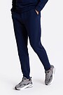 Cotton French terry tapered sweatpants 2 | BLUE | Audimas