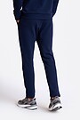Cotton French terry tapered sweatpants 3 | BLUE | Audimas