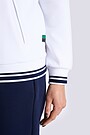 Cotton pique bomber zip-through jacket 4 | WHITE | Audimas