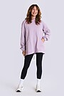 Oversized cotton fleece hoodie 3 | PINK | Audimas
