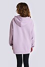 Oversized cotton fleece hoodie 2 | PINK | Audimas