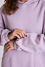 Oversized cotton fleece hoodie 4 | PINK | Audimas