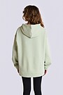 Oversized cotton fleece hoodie 2 | GREEN | Audimas