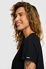 SENSITIVE fabric short sleeve T-shirts 3 | BLACK | Audimas