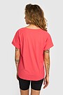 SENSITIVE fabric short sleeve T-shirts 2 | PINK | Audimas