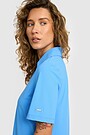 SENSITIVE fabric short sleeve dress 5 | LIGHT BLUE | Audimas