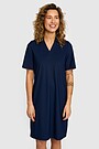 SENSITIVE fabric short sleeve dress 3 | BLUE | Audimas