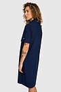 SENSITIVE fabric short sleeve dress 2 | BLUE | Audimas