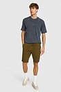 Stretch cotton French terry sweatshorts 1 | GREEN | Audimas