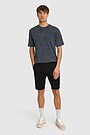 Stretch cotton French terry sweatshorts 1 | BLACK | Audimas