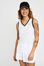 Active sports V-neck top 2 | WHITE | Audimas