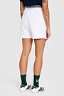 Cotton pique sweatshorts 3 | WHITE | Audimas