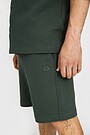 Textured waffle cotton sweatshorts 4 | GREEN | Audimas