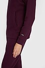 Textured cotton full-zip sweatshirt 3 | PURPLE | Audimas
