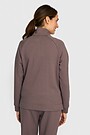 Textured cotton full-zip sweatshirt 2 | BROWN | Audimas