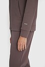 Textured cotton full-zip sweatshirt 3 | BROWN | Audimas