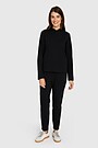 Textured cotton hoodie 4 | BLACK | Audimas