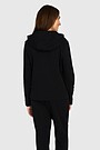 Textured cotton hoodie 2 | BLACK | Audimas