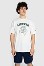 Oversized synthetic T-shirt 1 | WHITE | Audimas