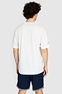 Oversized synthetic T-shirt 2 | WHITE | Audimas