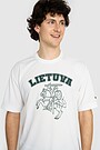 Oversized synthetic T-shirt 3 | WHITE | Audimas