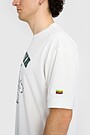 Oversized synthetic T-shirt 4 | WHITE | Audimas