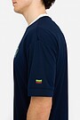 Oversized synthetic T-shirt 4 | BLUE | Audimas