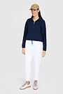 Cotton pique half-zip sweatshirt 4 | BLUE | Audimas