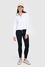 Cotton pique half-zip sweatshirt 4 | WHITE | Audimas