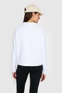 Cotton pique half-zip sweatshirt 2 | WHITE | Audimas