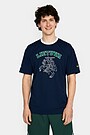 Oversized synthetic T-shirt 1 | BLUE | Audimas