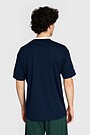 Oversized synthetic T-shirt 2 | BLUE | Audimas