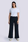 High waisted wide leg pants 5 | Dark blue | Audimas