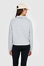 Cotton pique half-zip sweatshirt 2 | GREY | Audimas