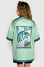 Printed oversized shirt 3 | GREEN | Audimas