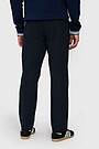 Straight fit pants with pleats 3 | Dark blue | Audimas