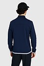 Cotton pique half-zip sweatshirt 2 | BLUE | Audimas