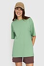 Oversized short sleeve T-shirt 2 | GREEN | Audimas