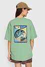 Oversized short sleeve T-shirt 4 | GREEN | Audimas