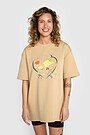 Short sleeves cotton T-shirt SUMMER OF MOVEMENT 90X90 1 | BROWN | Audimas